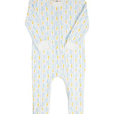 Blue Bunny Knit Zip Up Pajamas-FINAL SALE