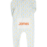 Blue Bunny Knit Zip Up Pajamas-FINAL SALE