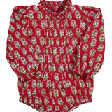 Crimson Petal Block Print Bubble