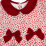 Red Floral Dress with Bow