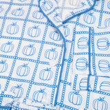 Blue Pumpkin Check Print Pajama Set- FINAL SALE