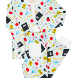 School Supplies Pajamas Set- FINAL SALE