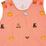 Spooky Embroidered Halloween Shortall- FINAL SALE