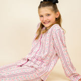 Ghost Stripe with Silver Lurex Pajama Set- FINAL SALE