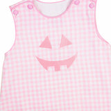 Jack-O-Lantern Applique Gingham Jumper- FINAL SALE