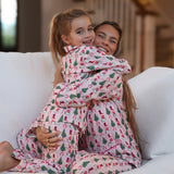 Cowboy Christmas Pink Stripe Pajama Set