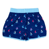 Set Sail Swim Trunks with Blue Trim-FINAL SALE
