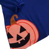 Jackolantern Applique Navy Knit Dress- FINAL SALE