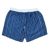 Navy Striped Mens Swim Trunks-FINAL SALE