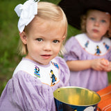 Witches Smocked Halloween Romper- FINAL SALE