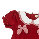 Crimson Bow Knit Dress