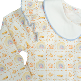 Golden Gathering Knit Romper