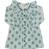 Blue Wildflowers Smocked Dress