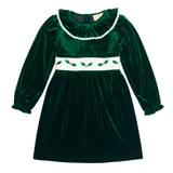 Evergreen Velvet Holly Dress