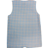 Pumpkin Plaid Smocked Shortall