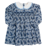 Cobalt Clover Smocked Dress
