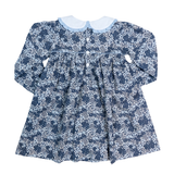 Cobalt Clover Smocked Dress