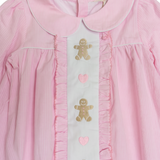 Gingerbread Lane Embroidered Gingham Bubble