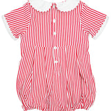 Candy Cane Smocked Boy Bubble