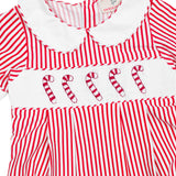 Candy Cane Smocked Boy Bubble