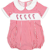 Candy Cane Smocked Boy Bubble