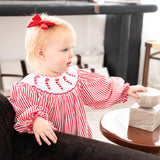 Candy Cane Smocked Bishop Bubble