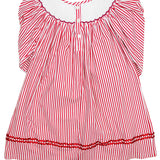 Candy Cane Smocked Bishop Dress
