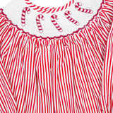 Candy Cane Smocked Bishop Bubble