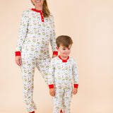 Holiday Vacation Knit Zip Up Pajamas- FINAL SALE