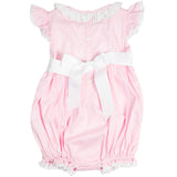 Pink Smocked Clara Bubble with Sash