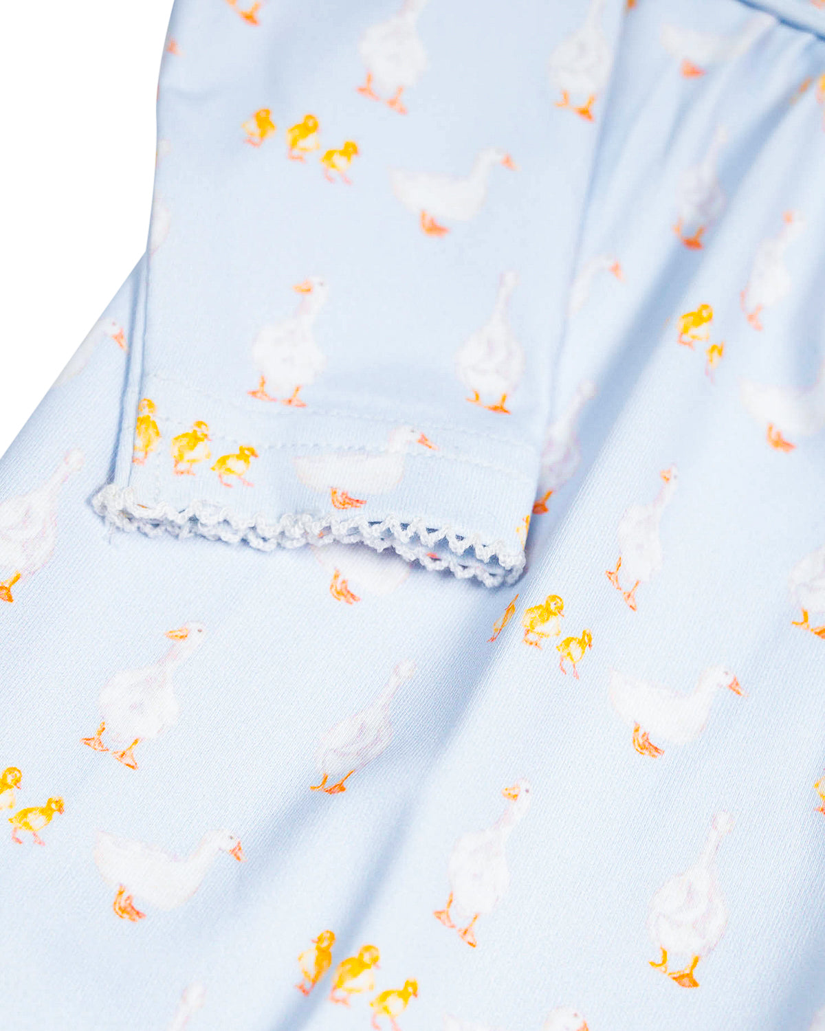 Duck Duck Chick Knit Footed Pajamas- FINAL SALE