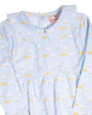 Duck Duck Chick Knit Footed Pajamas- FINAL SALE