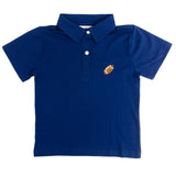 Embroidered Football Navy Polo Shirt