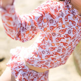 Red as a Lobster Long Sleeve Bikini- FINAL SALE