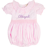 Pink Gingham Smocked Jenny Bubble