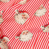 Red Striped Vintage Santa Button Down Pajama Set