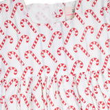 Candy Cane Puff Sleeve Bubble- FINAL SALE