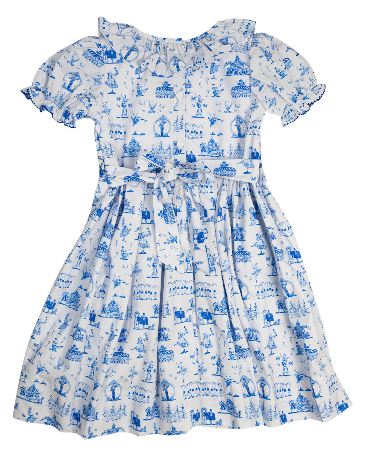 Nutcracker Toile Smocked Jenny Dress