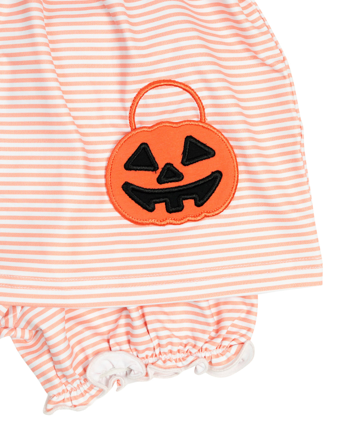 Jackolantern Pockets Striped Knit Bloomer Set