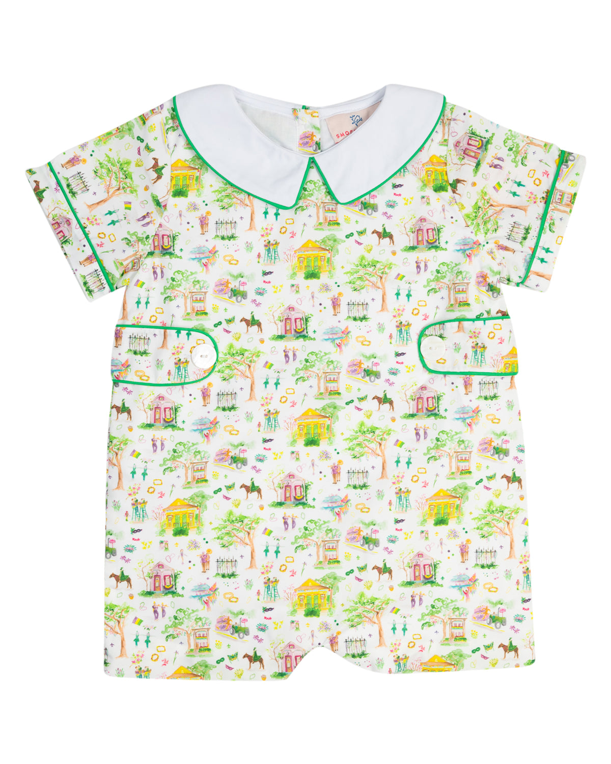 Mardi Gras Print Shortall