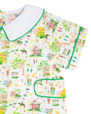 Mardi Gras Print Shortall