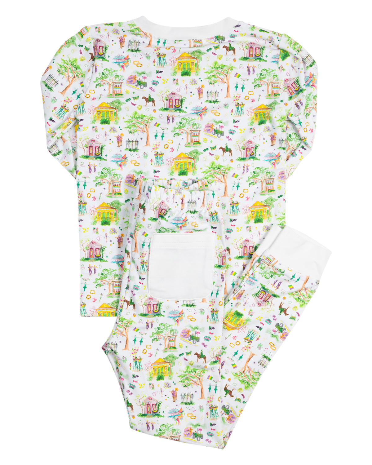 Mardi Gras Print Pajama Set