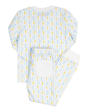 Blue Bunny Knit Pajamas