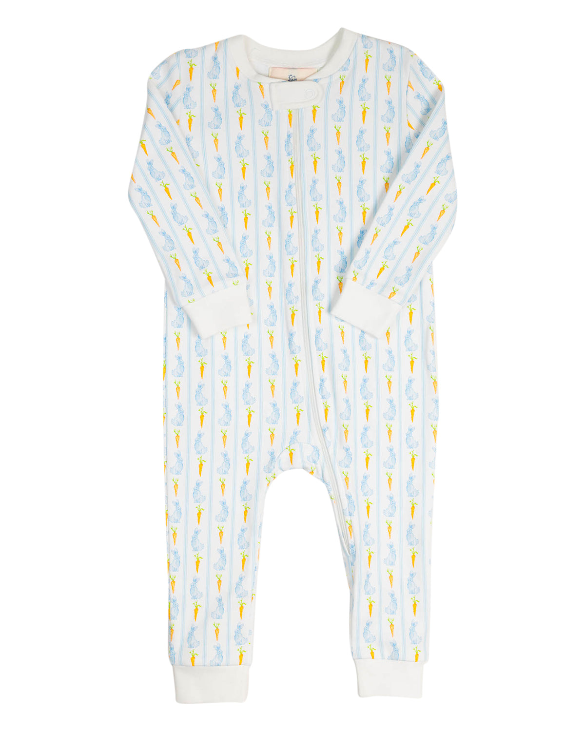 Blue Bunny Knit Zip Up Pajamas