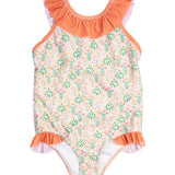 Peachy Florals One Piece-FINAL SALE