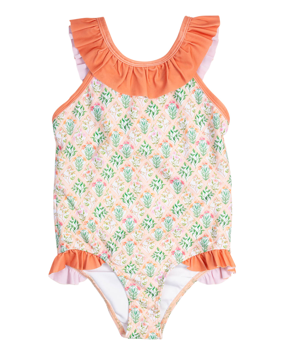 Peachy Florals One Piece-FINAL SALE