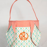 Easter Basket in Carrot Patch Plaid