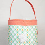 Easter Basket in Carrot Patch Plaid