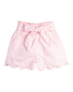 Pink Scalloped Shorts with Bow-FINAL SALE