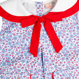 Blue and Red Ditsy Floral Sailor Bloomer Set